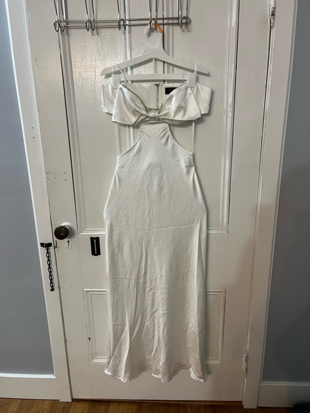 White Satin Slip Dress